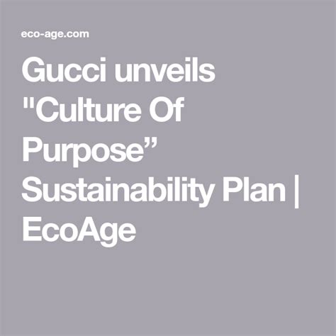 Gucci sustainability plan